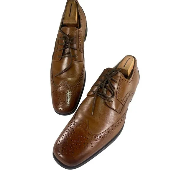 what color shoe with brown dress Stacy Adams Bennet Wing Tip Oxford